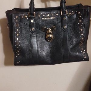 Michael Kors Leather Gold Studded Purse